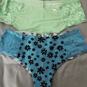 PINK Victoria's Secret Kids Floral Blue and Green Bottoms